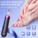 Eletorot 8-in-1 Cordless Electric Manicure and Pedicure Set for Feet - Rechargeable Nail Drill with LED Light - Electric Toenail File for Thick Nails - Gray - Buy Online on GoSupps.com