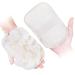 Mikimini bathroom shoe for women bath stools mesh brushes 1 piece improved version luffa swam & peeling pad 2 in 1 professional design peeling gently with the elastic 1 pack