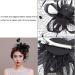 Elegant Black Feather Mesh Hat Clip | INTVN Ladies Wedding Cocktail Headband - Buy Online on GoSupps.com