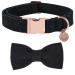Dogwong dog collar with removable fly black pet collar dog dog gift for girls or young dogs comfortable adjustable dog collar for small medium -sized dogs small (pack of 1) black