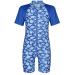 Juicy Bumbles Baby Swimsuit - One Piece Baby Swimming Costume - Short Sleeve Toddler Swimming Costume - Baby Girl Swimsuit - Baby Boy Swimsuit - Girls and Boys Swimming Costume (6 Months - 5 Years) 4-5 Years Fish