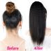 Hair Buns Hair Piece 12-26 Inches Long Straight Ponytail Human Hair Ponytail Extensions For Black Women Wrapping Ponytail Hair Slices Bun Hair Accessories For Girls (Color : Black Size : 18inches 1 18inches 120g Black - Buy Online on GoSupps.com