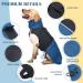 ROZKITCH Waterproof Dog Jacket with Harness Opening, Reflective Strip, Adjustable Windproof Raincoat for Small Medium Large Dogs - Blue-Black XL (Chest 28.3-32.2) - Buy Online on GoSupps.com