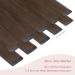 Chocolate Brown Tape In Hair Extensions - 10 Pcs 20g 25cm - Real Hair Invisible & Smooth | Best Quality Tape Extensions for Girls - Buy Online on GoSupps.com