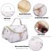 3 Pack Marble Makeup Bag Travel Toiletry Organizer with Brush Holders - Waterproof Portable Cosmetic Pouch Storage Case for Women and Girls - Buy Online on GoSupps.com