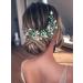 IYOU Rhinestone Bridal Hair Vine Green Flower Wedding Headband Party Bridesmaid Hair Accessories for Women - Buy Online on GoSupps.com