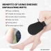 Thickened Exfoliating Glove for Shower - 2 Pack Black Exfoliating Body Scrubber - Dead Skin Remover and Exfoliator - Great for Spray Tan Removal - Korean Mitt for Keratosis Pilaris - Buy Online on GoSupps.com