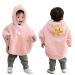 ITODA Toddler Winter Fleece Coat Poncho Cape Cute Hooded Cloak Coat Winter Warm Outwear Jacket Pattern Hoodies Girls Boys (0-3 Years) 24 Months Pink
