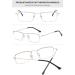 Lanomi Halbrand Metal Reading Glasses | Ultralight Gold Multifocal | Blue Light Filter | 3.0x Magnification - Buy Online on GoSupps.com
