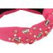 Rhinestone Knotted Headband Valentine's Day Headband Women Acrylic Rhinestone Wide Knotted Headband for Festivals (Rose Red) - Buy Online on GoSupps.com