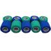 Pintomed self-adhesive bandage stretched-6x bandages roll -5xblau+5x green 5cmx4.5m adhesive bandage Association Fixing bandage self-adhering health plaster sports tape piece for wrist leg arm vet wrap