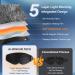 Heated Eye Mask Graphene | Cordless Warm Eye Compress | 3 in 1 Sleep Mask & Cooling Gel Strip for Dry Eyes Relaxation Meditation | Travel-Friendly for Men & Women - Buy Online on GoSupps.com