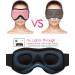 Musicozy 3D Breathable Silk Sleep Mask for Men and Women - Light Blocking Eye Cover for Travel, Office, Nap - Pink & Purple 2 Pack - Buy Online on GoSupps.com