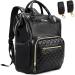 Ziosinm baby wrap backpack made of leather multifunctional trip diaper bag backpack waterproof diaper backpack diaper bag PU diaper bag for on the way black