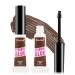 Tinted Eyebrow Gel 2Pcs Medium Brown Waterproof Long-Lasting Brow Gel Transfer-Proof Thickening Extreme Hold Eyebrow Glue Without Residue Shapes and Sculpts Brows Natural brow Makeup for Women-03 03 Medium Brown