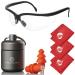 Titan Tactical Eyes + Ear Protection Kit w/ 29NRR Reusable Shooting Ear Plugs + Mil-Spec Clear Range Ballistic Glasses (for Normal + Small Ear Canals)