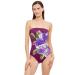 Gottex Women's Standard Wild Flower Bandeau One Piece Plum/Multicolor
