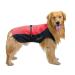 Ranphy dog rain coat waterproof for medium and large dogs reflective rain cover breathable with abdominal protection dachshund labrador dog jacket ultra -light safe dog cladding red 5xl (chest size: 75cm) red and black