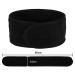 Voarge 3-Piece Adjustable Microfiber Headband Set | Black - Perfect for Makeup Spa Sports & Yoga | Washable with Velcro Fastener - Buy Online on GoSupps.com