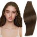 Runatur tress real hair brown 30cm short hair extension 70g real hair brown to sew brown smooth extensions real hair whip remy human hair color #4 30cm 2-treats #4