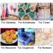 Edible Glitter Set - 12 Colors Tasteless Glitter Powder for Cakes Drinks & Chocolates | 3G Pack - Buy Online on GoSupps.com