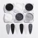 6 Color Nail Glitter Powder - Black White Dust Sugar Powder for French Manicure Decorations - Buy Online on GoSupps.com