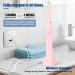 Power Sonic Electric Toothbrush with 6 Brush Heads | 5 Modes, 40,000 VPM Motor | Wireless Quick Charge | Rechargeable Toothbrush for Adults | Travel-Friendly (Pink) - Buy Online on GoSupps.com