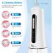 JNGOODS Cordless Water Dental Flosser - Rechargeable Oral Irrigator 300ml IPX7 Waterproof 4 Modes Portable with 4 Jet Tips for Travel & Home Use (White) - International Shipping - Buy Online on GoSupps.com