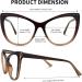 Zeelool Stylish TR90 Oversized Cat Eye Blue Light Blocking Glasses for Women - Shelby OT414973 Brown Clear Lens - Computer & Gaming Eyewear - Buy Online on GoSupps.com