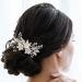 SWEETV Bridal Crystal Hair Comb Clip - Wedding Hair Accessories for Brides, Bridesmaids - Silver - Buy Online on GoSupps.com