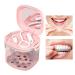 Hierarchical Hollowed-Out Retainer Cleaning Case with Mirror & Brush | Leryveo Pink Travel Utensils for Mouth Protection Food-Grade Quality - Buy Online on GoSupps.com