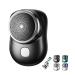 Alkyne Mini-Shave Portable Electric Shaver Mini-Shave Portable Electric Shaver Pocket Wet & Dry Men's Shaver USB Rechargeable Shaver Suitable for Home Travel Father's Day Gifts(Black)
