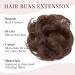 Natural Brown Wavy Curly Messy Hair Bun Extension | Scrunchie Hairpiece Ponytail | Chignons Wig 40g - Buy Online on GoSupps.com