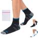 360 RELIEF - Compression Ankle Socks for Sprained Ankle Supports | Arch Pain Plantar Fasciitis Foot Swelling Travel Flight Heel Spurs Pregnancy | S/M Black/Blue with Mesh Laundry Bag | S/M Black/Blue