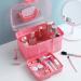 Kinsorcai 11'' Plastic Storage Box with Removable Tray - Pink | Multipurpose Organizer for Art, Craft, and Cosmetic - Buy Online on GoSupps.com