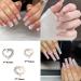 28PCS Heart Nail Art Charms Set - Gold & Silver Metal with Rhinestones & Pearls - Luxurious Nail Supplies for Women & Girls - DIY Nail Accessories - Buy Online on GoSupps.com