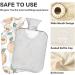 Naanle Hand-Drawn Peach Heat Bottle - 1L Transparent Hot Water Bottle for Bed Hand & Foot Pain Relief | Heat & Cold Therapy - Buy Online on GoSupps.com