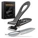 EBEWANLI Straight Nail Clipper, 17mm Wide Jaw Opening Toe Nail Clippers, Heavy Duty Toenail Clippers for Seniors Thick Toenails, Extra Large Toenail Clippers for Thick Nails, for Seniors, Men Black-straight Nail Clipper(black)