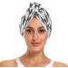 Buy Black White Football Dry Hair Cap - 2 Piece Quick Drying Towel Set with Button Headband | Super Absorbent & Soft Comfort | International Shipping Available - Buy Online on GoSupps.com