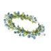DDazzling Women Girs Flower Crown Bridal Eucalyptus Halo Wedding Floral Headband Photo Shoot Gypsophila Paniculata Blue
