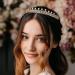 AW BRIDAL Gold Princess Tiara for Women and Girls - Wedding Headband Hair Accessories - Buy Online on GoSupps.com