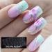 1 Set Acrylic Press on Nails Square Fake Nails with Glue Press on Nails Gradient Flower Fake Nails with Designs Full Cover Medium Coffin Press on Nails - Buy Online on GoSupps.com