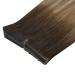 Moresoo Invisible Tape Extensions - Real Hair 60cm Dark Brown to Blonde 5 Pieces 12.5g Premium Tape-In Hair Extensions #2/DXB/18 - Buy Online on GoSupps.com