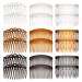 18 Pieces French Side Combs BOJVESH Plastic Side Hair Twist Decorative Comb with Teeth Hair Combs Slides Hair Clips Accessories for Women Bridal Wedding Veil Girls Thick and Fine Hair