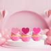 PRECUT Pink Love Heart Cupcake Toppers Valentines Day Edible Cake Topper Edible Valentine Cake Decorations Proposal Decorations Engagement Cake Decoration Anniversary Cake Toppers (24) - Buy Online on GoSupps.com