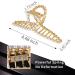 Threaded Gold Pearl Hair Claw for Thick Hair - Strong Hold Jaw Clips for Women - Fashion Hair Accessory Gift - Buy Online on GoSupps.com