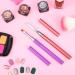 Fingertoys Dual-Ended Polygel Brush - 2-in-1 Nail Design Tool for Acrylic & UV Gel Extensions (Violet & Pink) - Buy Online on GoSupps.com