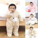 Haokaini Newborn Bear Snowsuit | Cotton Fleece Romper for Baby Girls Boys 0-3 Months - Khaki - Buy Online on GoSupps.com