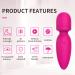 Mini Wand Massager - 10 Quiet Vibration Modes - Rechargeable Handheld Massager [Rose Red] | 4.35 x 1.18 inches - Buy Online on GoSupps.com