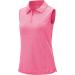 YSENTO Women's Sleeveless Collared Golf Polo T-Shirt - Rose, Large | Quick Dry & Moisture Wicking - Buy Online on GoSupps.com